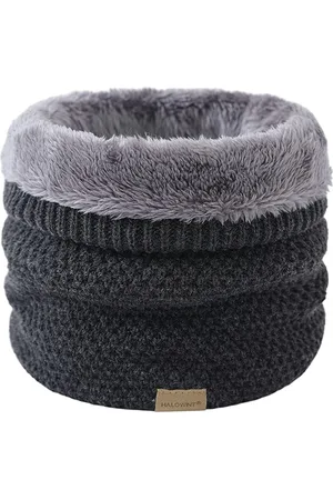 Fashion Favorite Colsjaal / Nekwarmer Antraciet | Gebreid - Teddy Voering |