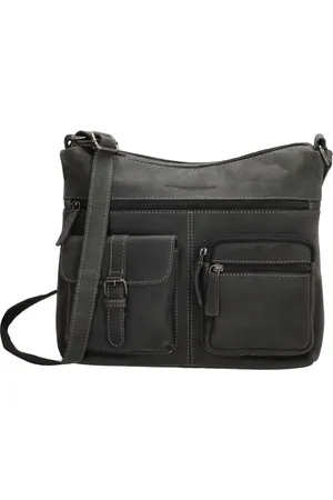 Hide & Stitches Idaho Crossbody Schoudertas - 100% Leder - - 100% Leer