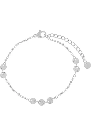 essentialistics Armband iconische muntjes - Volwassenen - Zilverkleur - Stainless steel (verkleurt niet) - Verlengkettinkje