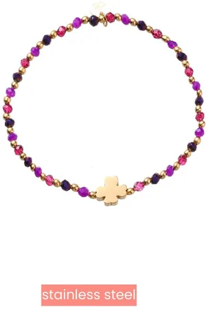 Go Dutch Label Day&Eve by Armband (Sieraad) Elastisch Klaver Kralen