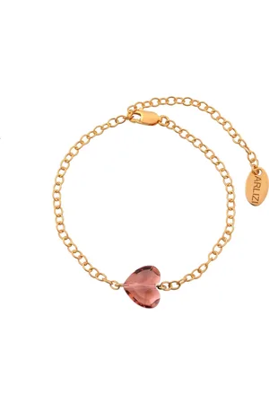 ARLIZI 1722 Armband Hartje Swarovski Kristal Roze - Roséverguld - 20 cm