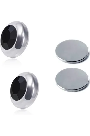 Fako Bijoux® Oorbellen - Magneet - Magnetisch - RVS - 8mm - Kristal