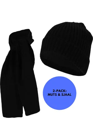 sarlini Muts & Sjaal jongens - Ribbed - Effen - 4/8 Jaar