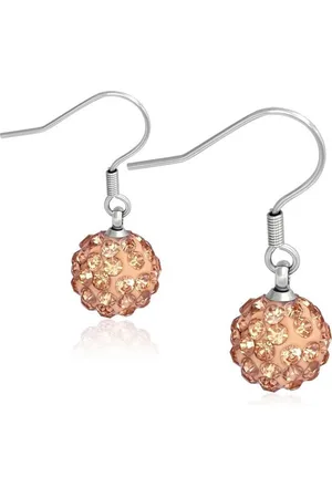 Montebello Oorbellen Corry Peache - 316L Staal - Shamballa - ∅10mm - 28mm