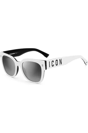 Dsquared2 Zonnebril Uniseks ICON 0005/S ø 58 mm Wit Zwart
