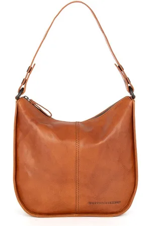 Spikes&Sparrow Leren Schoudertas - Colleen - Cognac