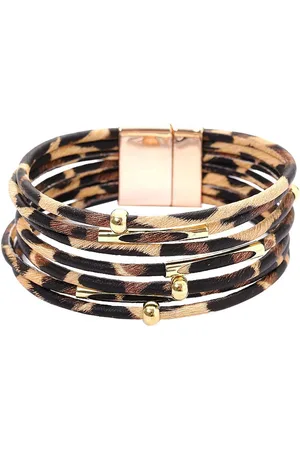 Montebello Armband lani Brown - Pu Leer - 25mm - Magnetische Sluiting - 20cm