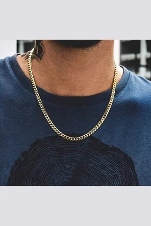 Soraro Cuban Link Ketting | Goudkleurig | 5mm | Ketting Heren | Ketting Mannen | Cadeau voor Man | Mannen Cadeautjes