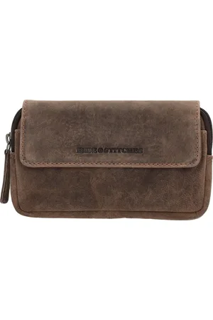 Hide & Stitches Idaho Telefoontasje - Bevestiging aan je Riem - Veilig & Praktisch - - 100% Leer