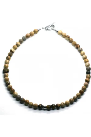 IBIZA MEN MENS JEWELLERY Jongens ketting jaspis 36 cm - IbizaMen KIDS