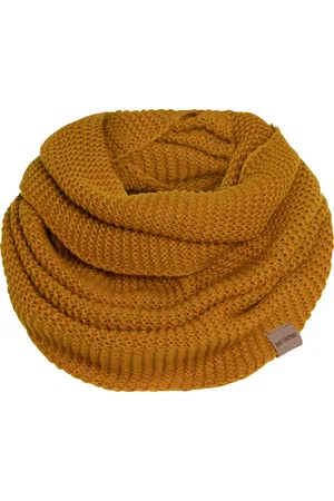 Knit Factory Jamie Gebreide Colsjaal - Ronde Sjaal - Nekwarmer - Wollen Sjaal - Gele colsjaal - Dames sjaal - Heren sjaal - Unisex - - One Size
