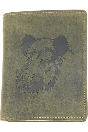 Greenburry Vintage Animal - portemonnee heren - olijfgroen