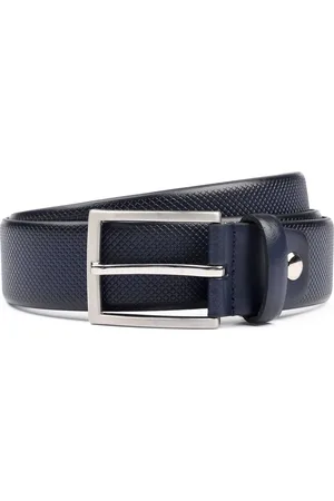 Suitable Riem Structuur Leer Navy