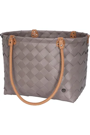 Handed By Shopper XL - Grote tas - Strandtas - Sporttas - Boodschappentas - Weekendtas - Lange hengsels - Handgevlochten - Sainte-Maxime - licht - liver