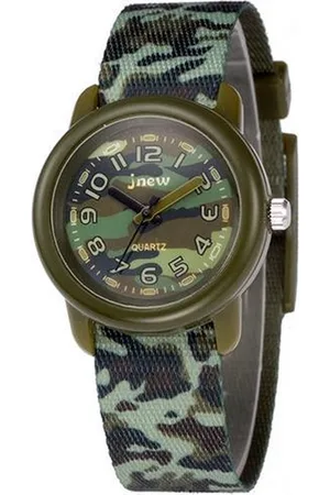Lazy Cat Kinderhorloge – Jongenshorloge – Legergroen – Geschenkdoosje