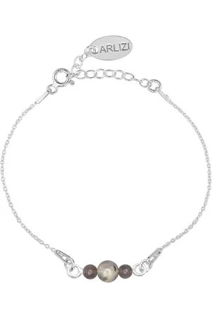 ARLIZI 2280 Armband labradoriet kralen - sterling - 20 cm