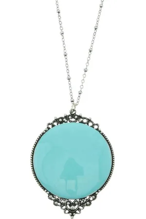 Behave Ketting met blauwe ronde hanger