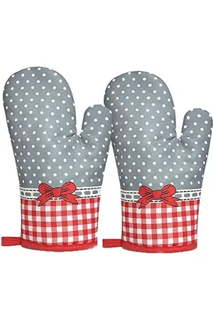 Lazada 1 Paar Katoen Ovenwant,Grillhandschoenen Antislip Ovenhandschoenen,Camping Pannenlappen Magnetronoven Handschoenen, Hittebestendige Wanten BBQ Handschoenen,Keuken Handschoenen