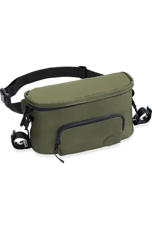 Merkloos 2-in-1 heuptas en kinderwagentas, grote kinderwagenorganizer, heuptas, crossbody-borsttas voor heren en dames, eenvoudig te bevestigen aan de buggy, lange verstelbare riem