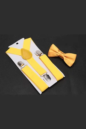 Merkloos Kinder Bretel met Vlinderstrik - Vlinderdas - Feestelijke Kinderoutfit - Stoere Bretel met Strik