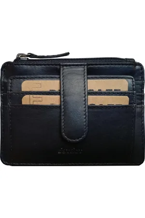 DSTRCT Wax Lane Leren Creditcardhouder / Ritsportemonnee RFID