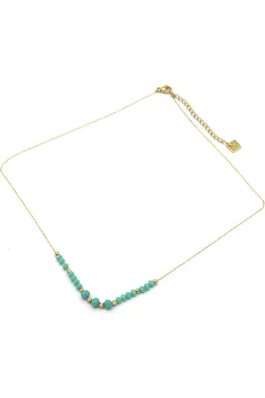 The Musthaves Ketting met Glaskralen - RVS - Lengte 39-44 cm