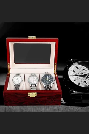 Merkloos Horlogebox - horlogekussen, horlogekast \ horloge doos 10.5D x 16.5W x 8H centimetres