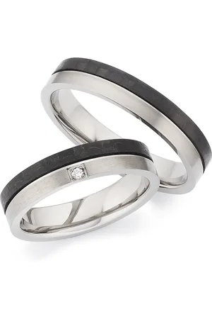 Sense Jewelry Titanium met carbon ringen incl. briljant