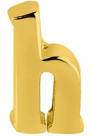 JUULRY Goud Plated Oorknop Letter h