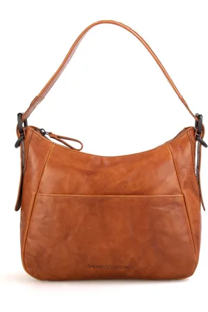 Spikes&Sparrow Leren Schoudertas - Eliana - Cognac