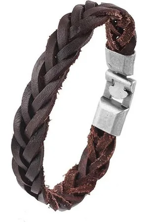 Montebello Armband Karel Brown - Pu Leer - Messing - 10mm - 21cm