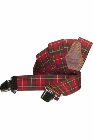 Pierre Mouton Tartan Bretel - Bretels - Volwassenen - Heren - - 140cm - 3 brede clips - XL - XXL
