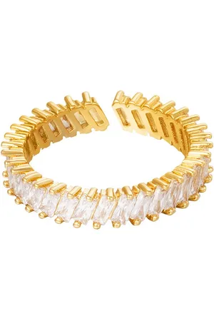 Yehwang Ring met stenen - Verstelbaar - - Wit - RVS ring - Zirkoon