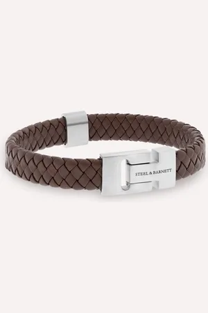 Steel & Barnett Harrison Leren Armband – Heren - – 20.5 cm