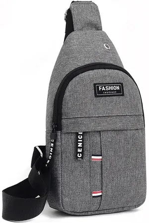 Merkloos Crossbody-borsttas Voor Heren Multifunctionele Rugzak Met Grote Capaciteit Voor Reizen Sport Camping Telefoon Oplaadtas Met Oortelefoonopening
