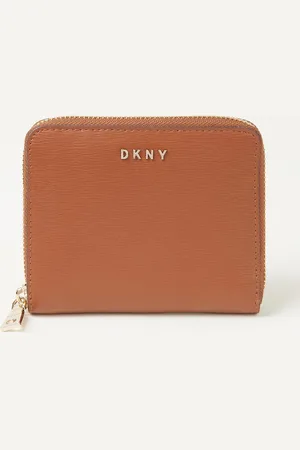 DKNY Bryant Small portemonnee van leer - Camel