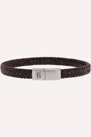 Steel & Barnett Riley Leren Armband - Heren - - 18.5 cm