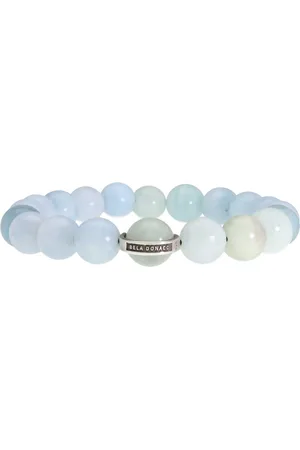 Bela Donaco Armband Luxury B10 - Aquamarijn - Sterling Zilver