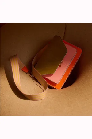 The Sticky Sis Club Handtas | Crossbody | Satchel il sole colore | arancia orange + dolce pink + lemon leaf