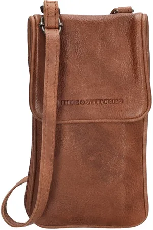 Hide & Stitches Paint Rock Telefoontasje - - 100% Leer