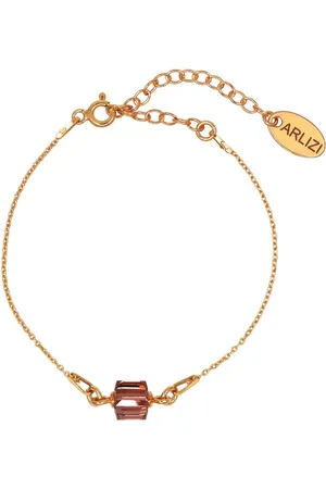 ARLIZI 1951 Armband roze Swarovski kristal kubus - roséverguld - 21 cm