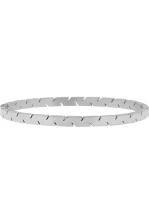 essentialistics Bangle armband uitsneden aan de zijkant - Smal - - Stainless steel (verkleurt niet) - Verlengkettinkje