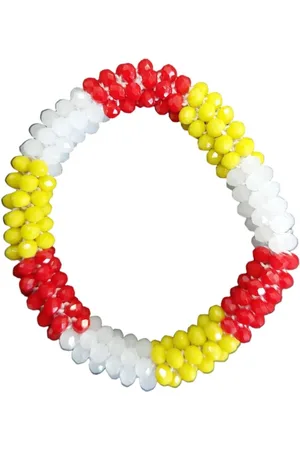 The Musthaves Armband met Glaskralen - Elastisch - Bossche Driekleur - Carnaval Oeteldonk - Den Bosch - 
