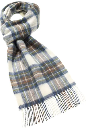 Bronte by Moon Sjaal Tartan Muted Blue Stewart - Meriono Lamswol - 25 x 190 - Scotland