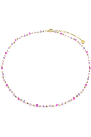 The Musthaves Ketting met Glaskralen - RVS - Lengte 39-44 cm