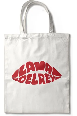 Merkloos Lipstick Lana Del Rey Tote Bag Draagtas, Katoenen Tas, Winkelen | Strandtas, Lana Del Rey Tote Bag Merch
