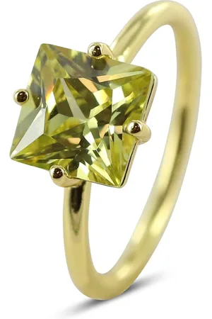 Silventi 9SIL-22552 Zilveren Ring - Dames - Zirkonia - Vierkant - 8 mm -