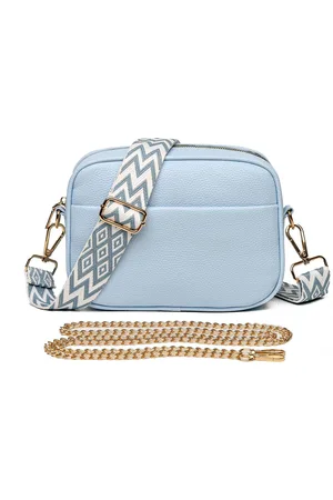 Merkloos Dames Schoudertas - Telefoontas - Trendy Damestas – Bag Strap – Crossbody Tas - Stoffen schouderband/metalen schouderband - Schoudertas Veel Vakken - Crossbody Tas - Crossbodytas - 22x16x10cm