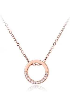 Cilla Jewels Dames ketting Edelstaal Zircon Circle