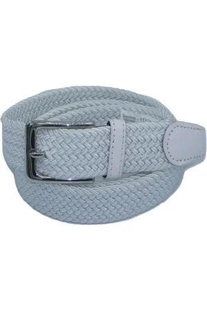 Flores Lederwaren Elastische Comfort Riem - maat 85 cm - Gevlochten - 100% Elastisch - Nikkelvrije Gesp